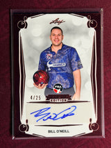 2023 Leaf PBA Trading Card Bill O'Neill Ruby Red Auto /25