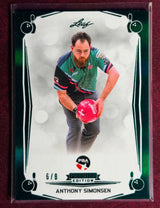 2023 Leaf PBA Trading Card Anthony Simonsen Emerald /8