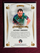 2023 Leaf PBA Trading Card Anthony Simonsen Emerald /8