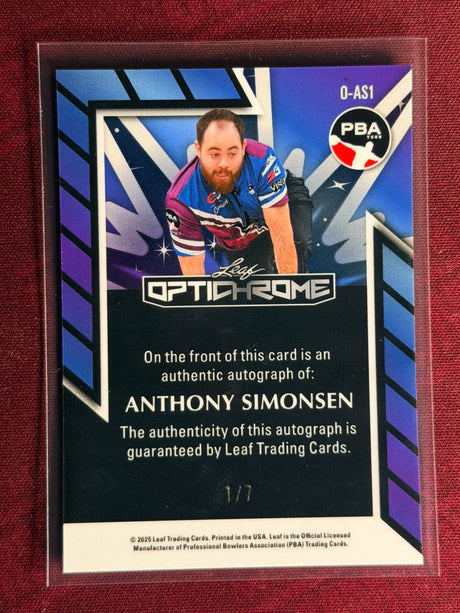 2025 Leaf Eclectic PBA Anthony Simonsen Optichrome Auto /7