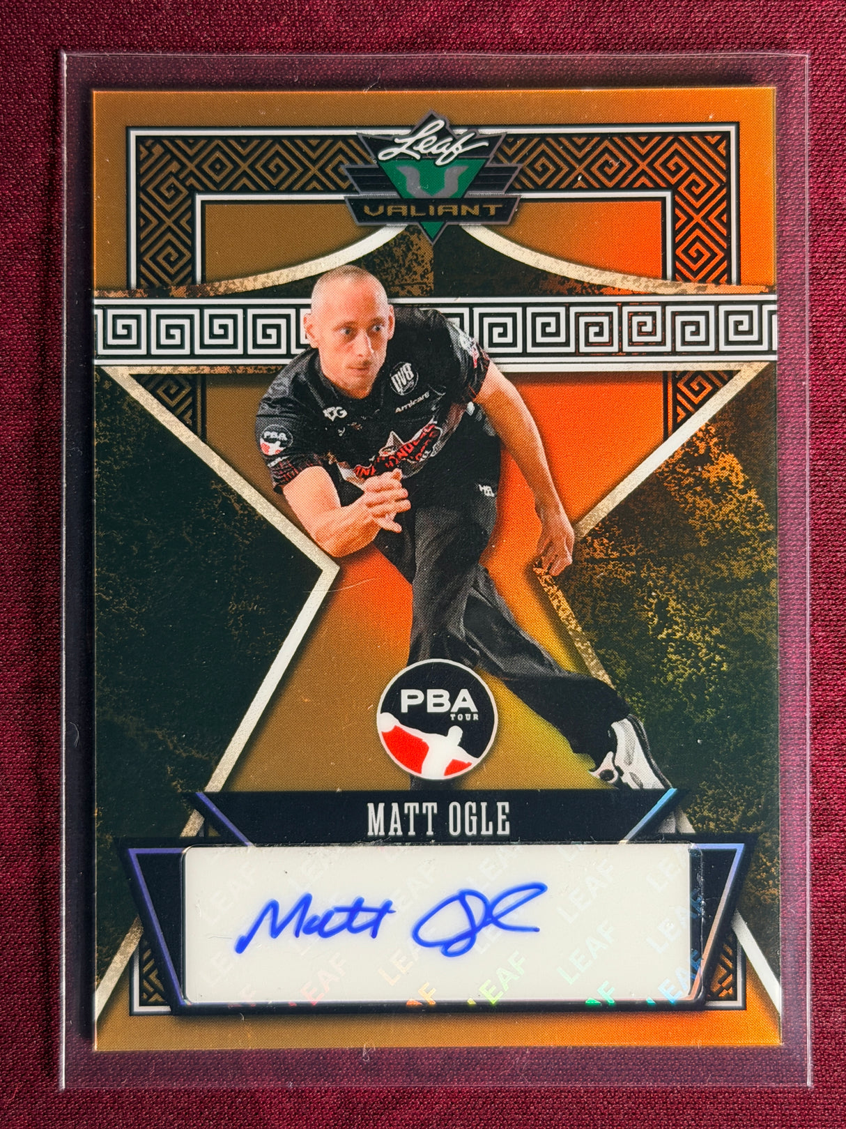 2025 Leaf Eclectic PBA Matt Ogle Valiant Gold 1/1 Auto ULTRA RARE
