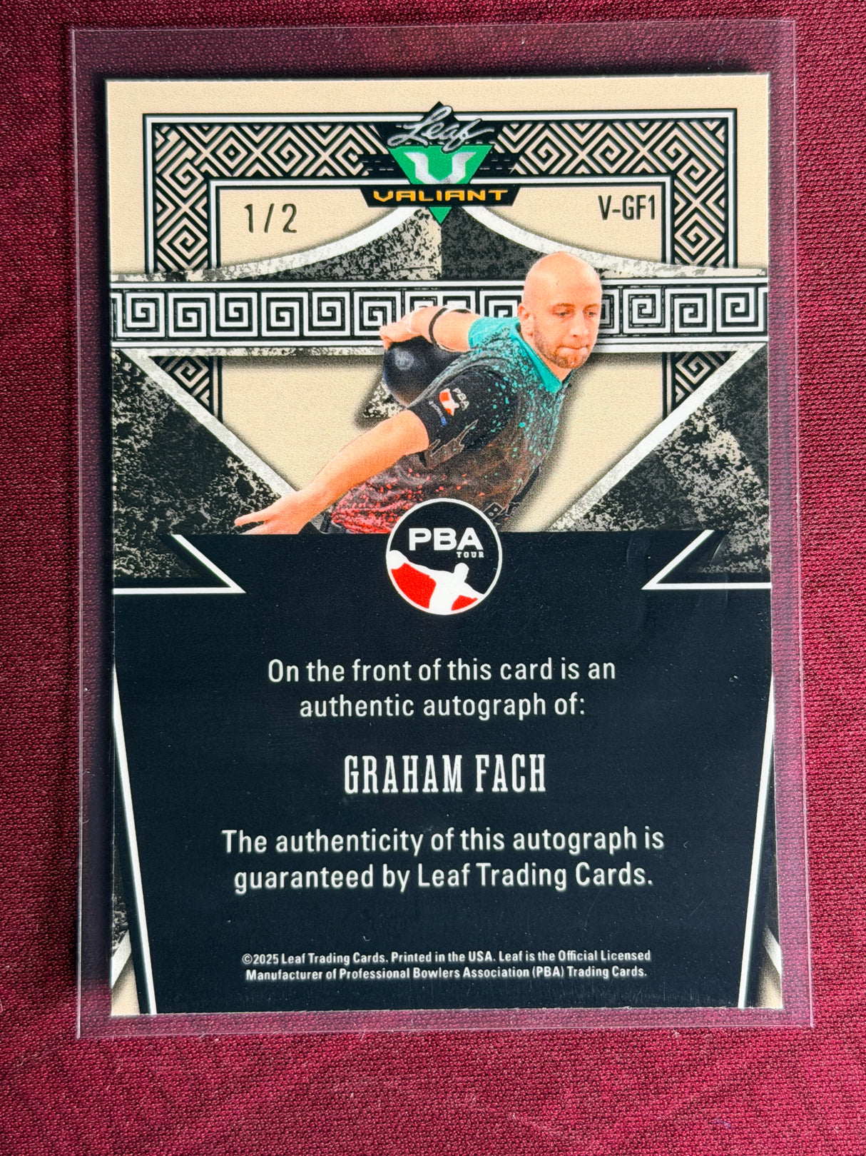 2025 Leaf Eclectic PBA Graham Fach Valiant Auto /2