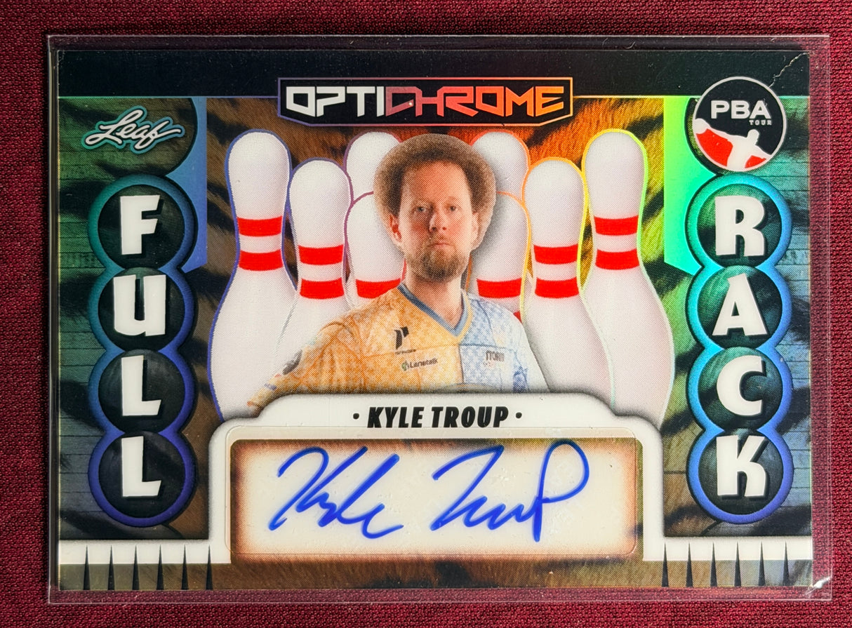 2025 Leaf Eclectic PBA Kyle Troup Full Rack Tiger Stripe Optichrome Auto /3