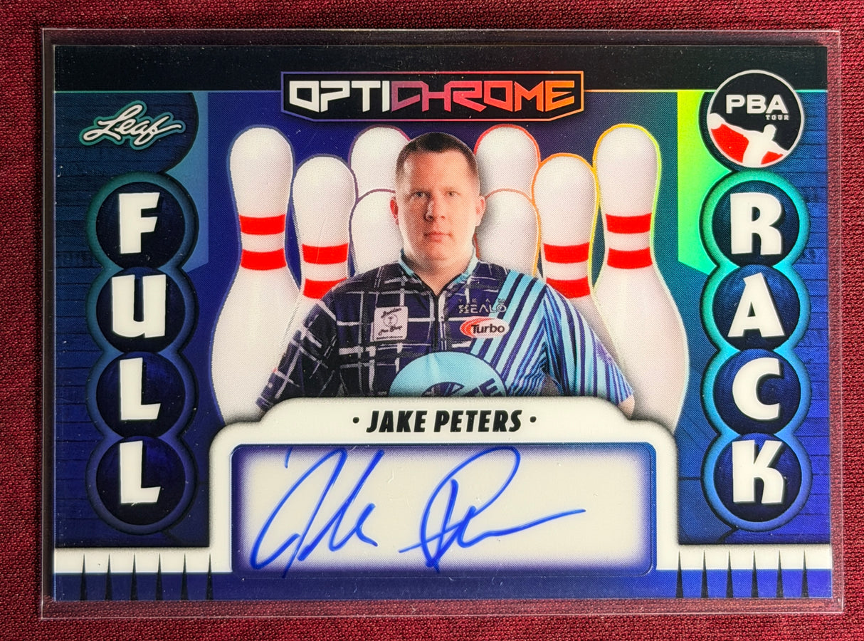 2025 Leaf Eclectic PBA Jake Peters Full Rack Blue Optichrome Auto /8