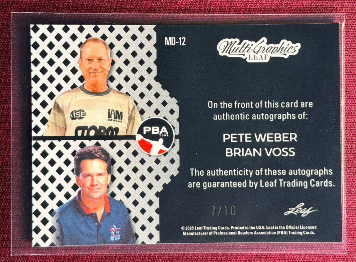 2025 Leaf Eclectic PBA Pete Weber & Brian Voss Duo Graphic Auto /10