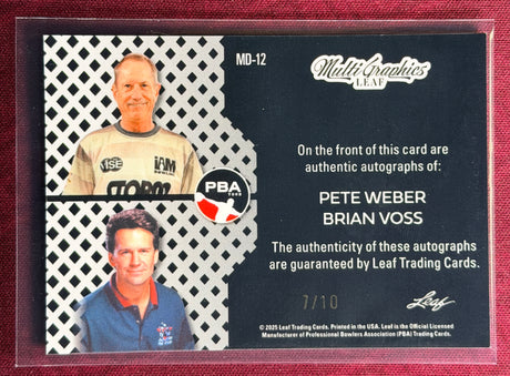 2025 Leaf Eclectic PBA Pete Weber & Brian Voss Duo Graphic Auto /10