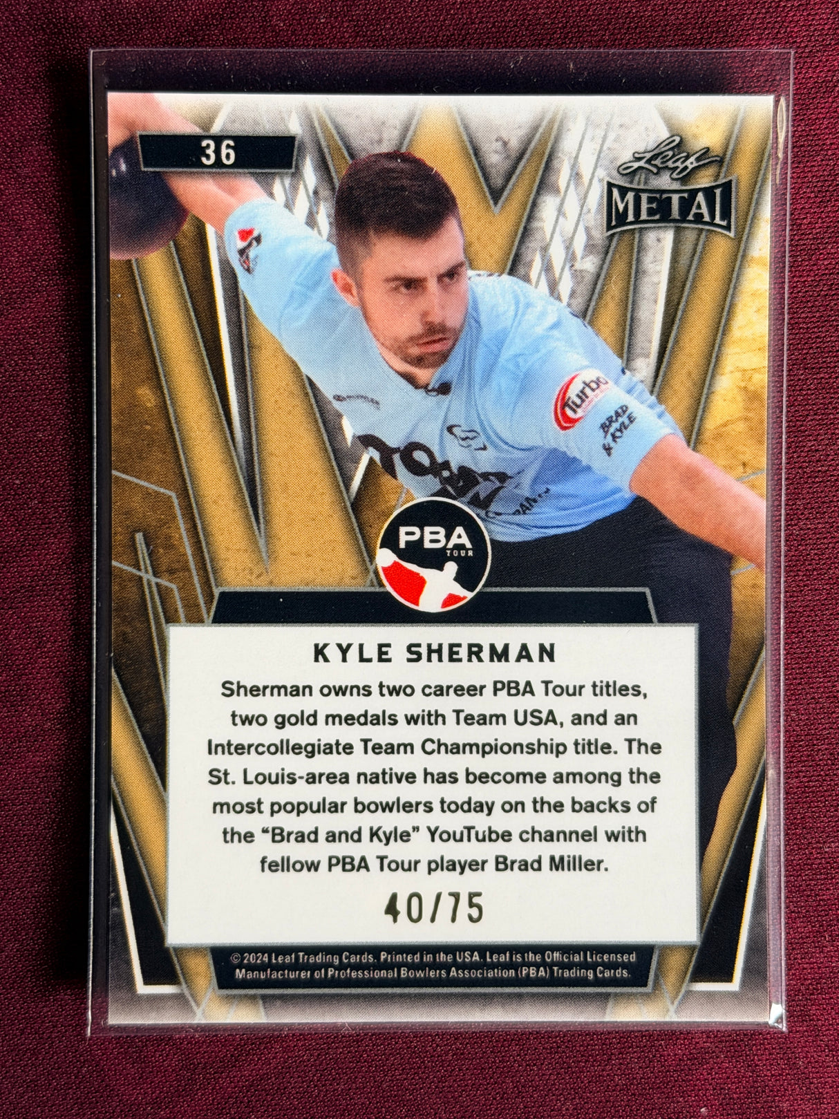 2024 Leaf Metal PBA Kyle Sherman 40/75