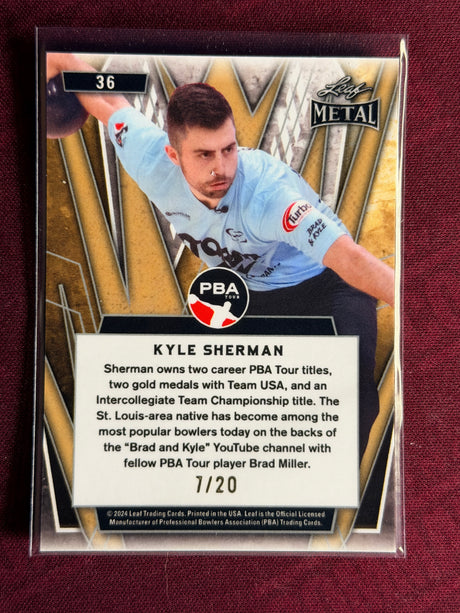 2024 Leaf Metal PBA Kyle Sherman Purple 7/20