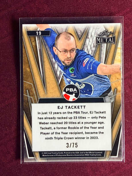 2024 Leaf Metal PBA EJ Tackett 3/75