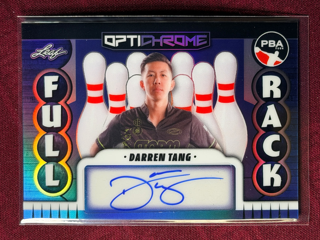 2025 Leaf Eclectic PBA Darren Tang Optichrome Full Rack Blue Auto 4/8