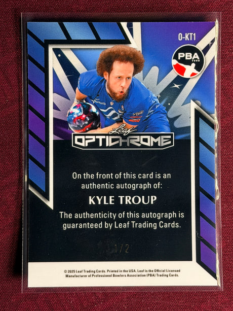 2025 Leaf Eclectic PBA Kyle Troup Optichrome Auto 1/2 SP