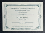 2014 Topps Allen & Ginter Mark Roth Used Memorabilia Relic PBA Card