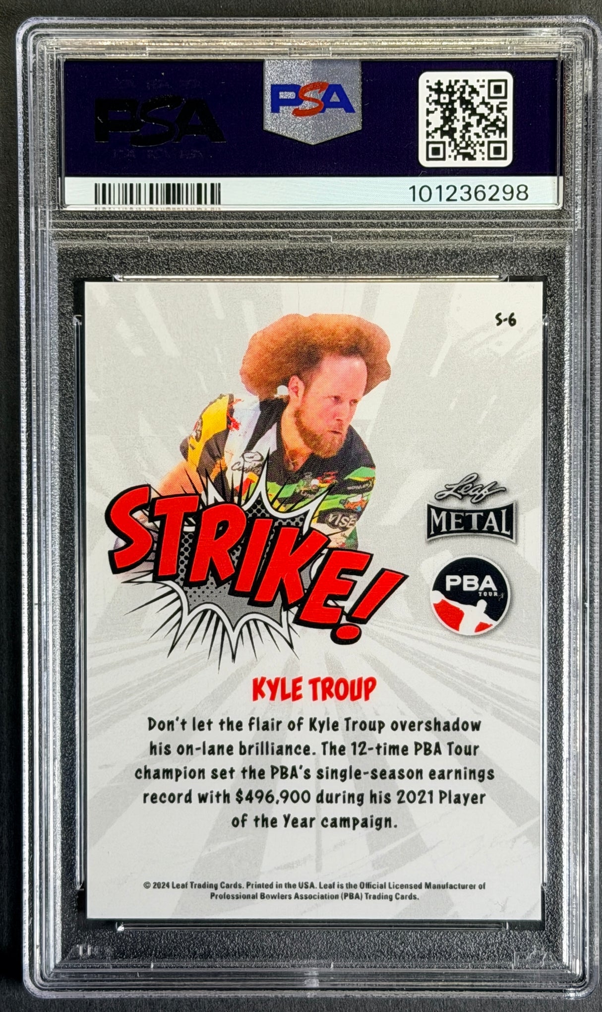 2024 Leaf Metal PBA Kyle Troup Strike Lava Case Hit SSP PSA 8 - POP 1