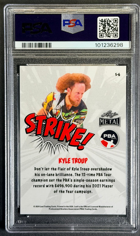 2024 Leaf Metal PBA Kyle Troup Strike Lava Case Hit SSP PSA 8 - POP 1