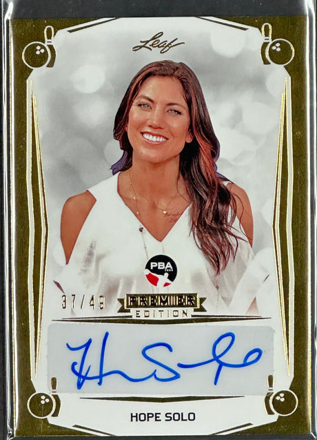 2023 Leaf PBA Trading Card Hope Solo Gold Auto /49 SP bowling