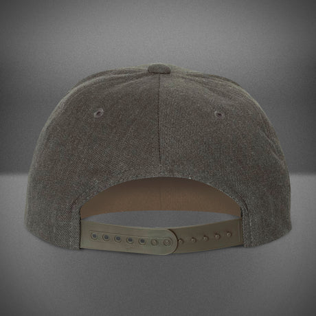 Inside Bowling Flat Bill Snapback Cap Dark Heather