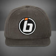 Inside Bowling Flat Bill Snapback Cap Dark Heather