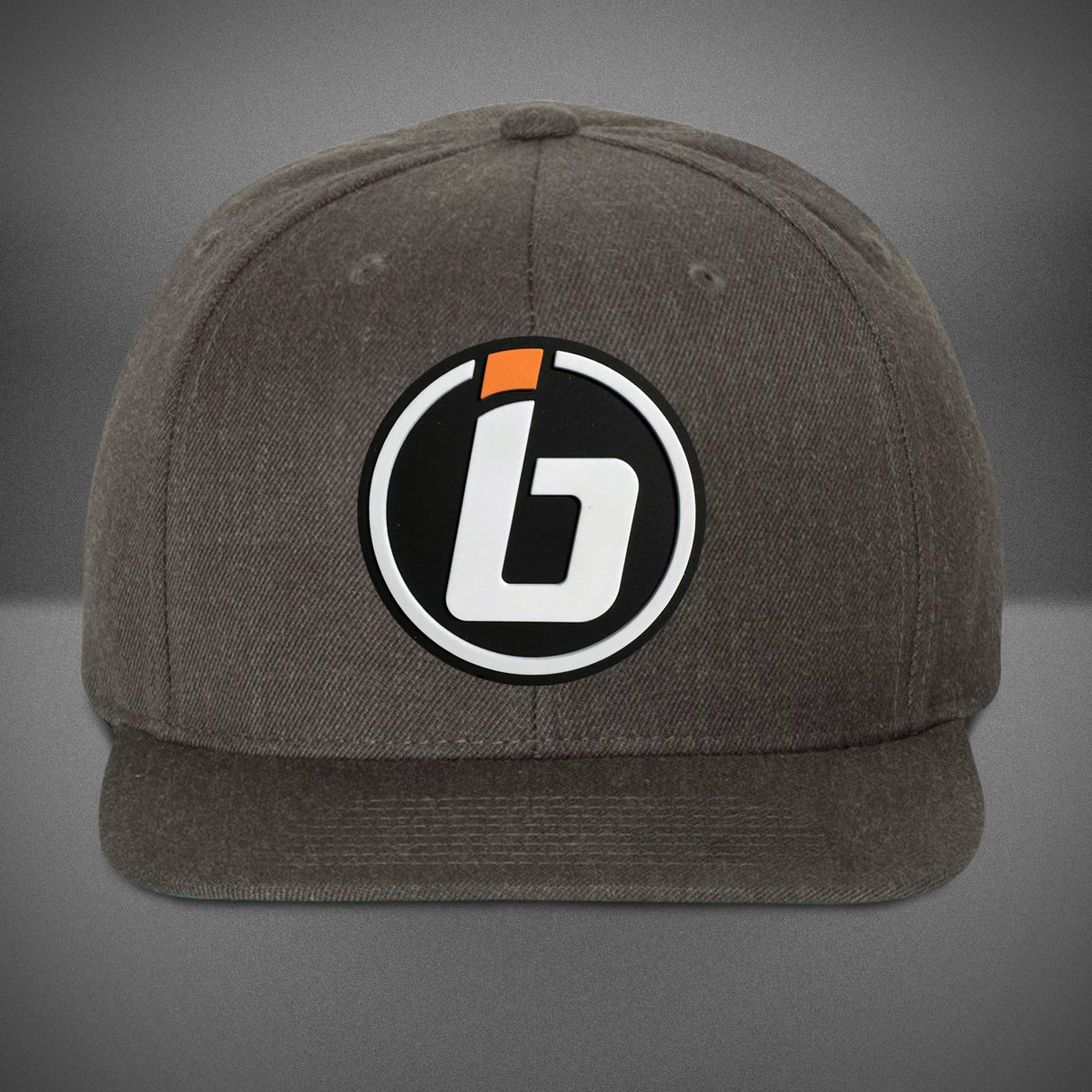 Inside Bowling Flat Bill Snapback Cap Dark Heather