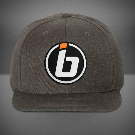 Inside Bowling Flat Bill Snapback Cap Dark Heather