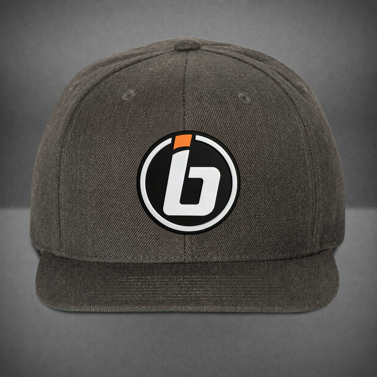 Inside Bowling Flat Bill Snapback Cap Dark Heather