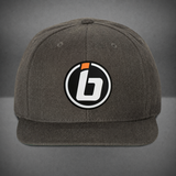 Inside Bowling Flat Bill Snapback Cap Dark Heather