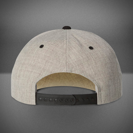 Inside Bowling Flat Bill Snapback Cap Heather/Black