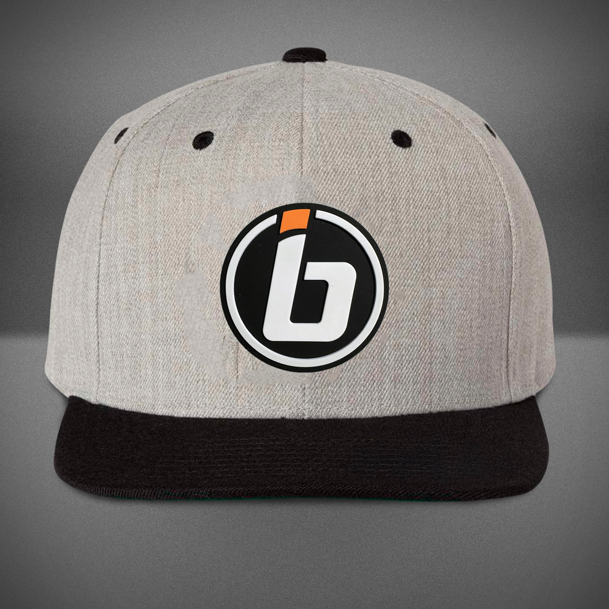 Inside Bowling Flat Bill Snapback Cap Heather/Black
