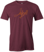 columbia 300 jekyll bowling ball shirt tee shirt t-shirt maroon