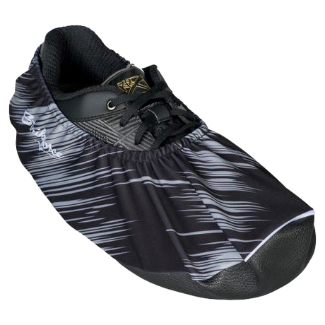 KR Strikeforce Flexx Shoe Cover Grey Scratch * Dura Flexx Ultra Stretch material for easy on, easy off * Defends bowling shoes from offensive elements, inside and outside of the bowling center * Waterproof soles * Easily slips over bowling shoes * Sold in pairs * One size fits most