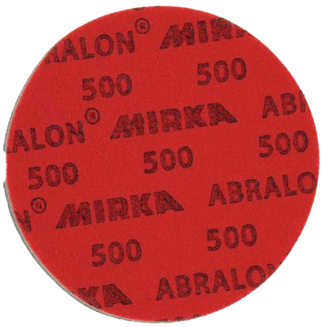 KR Abralon Pad 500 Grit * Grit goes from lowest (Most Abrasive) to highest (Least Abrasive) * Sold Individually * Used wet or dry The industry standard in ball surface maintenance creates a consistent and reliable finish, lasting 5X longer than sandpaper.  Abralon sanding pads use silicon carbide particles that are precision sifted to a consistent grain size, then bonded evenly to a sixinch round fabric face for the most even scratch pattern available.