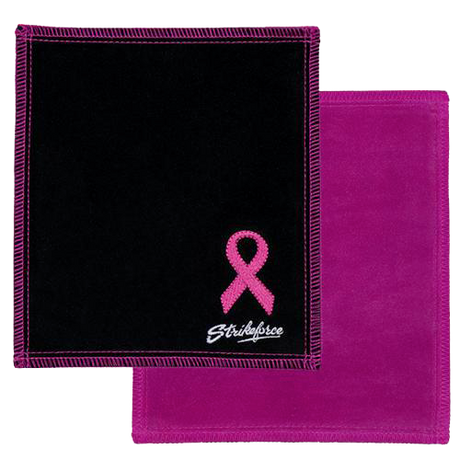 KR Strikeforce Shammy Leather Pad Pink Ribbon * 8" x 7.5" * Highly effective oil removing pad * High density leather on both sides * Restores tacky feel for better ball performance breast cancer