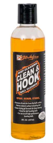 KR Strikeforce Clean & Hook Ball Cleaner * 8 oz bottle * Removes oil and dirt from ball surface * Revives natural surface to ball * Slower drying gel formula for deep cleaning * Great for dull bowling balls * For use on all high-performance bowling balls * Approved for use before or after competition