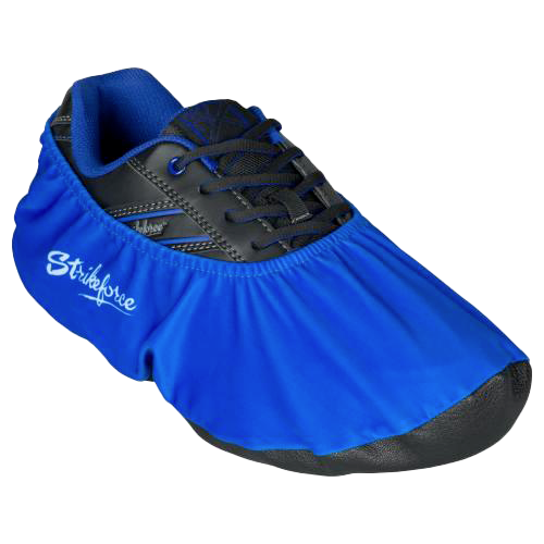 KR Strikeforce Flexx Shoe Cover Royal  * Dura Flexx Ultra Stretch material for easy on, easy off * Defends bowling shoes from offensive elements, inside and outside of the bowling center * Waterproof soles * Easily slips over bowling shoes * Sold in pairs * One size fits most