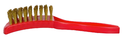 KR Strikeforce Red Shoe Brush * Compact design fits easily in bowling bag. * Rugged, stiff brass bristles are perfect for bringing the sliding sole back to proper condition to ensure a smooth slide to the foul line. *  *  *  * 