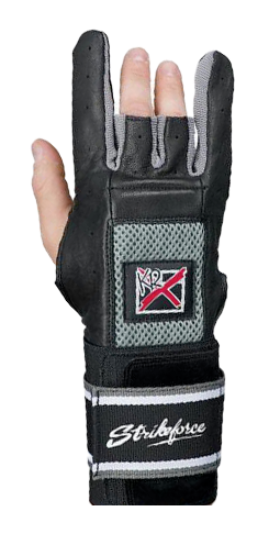 KR Strikeforce Pro Force Positioner Bowling Glove * The glove that combines support and comfort with durability and style * Padded steel backhand support system for consistent wrist position during release * Heavy-duty gripping compound to increase contact with ball for added control * Supple top-grade leather for durability * Spandex finger gussets and back stretch for perfect fit and breathability * 3.5" elastic hook and loop wristband closure