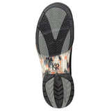 KR Strikeforce TPC Fiesta Midnight Unisex Bowling Shoes * High Quality Microfiber Upper with TPU molded heel stabilizer for added stability and enhanced fit. * Traditional lace up design with padded tongue * Thermal Polyurethane (TPU) outsole that is light and extremely flexible. * Padded Lycra lining for added comfort. * Biomechanically contoured for the perfect fit and performance * Minimal break in time required. * Innovative H-Bar heel locking system.