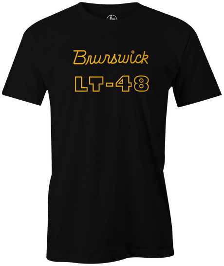 Over the years the Brunswick brand has delivered so much to bowlers all over the world. Their experience has led to many amazing products. Pick up the Brunswick Bowling LT-48 Tee today. Retro Brunswick bowling league shirts on sale discounted gifts for bowlers. Bowling party apparel. Original bowling tees. throwback