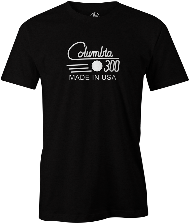 Columbia 300 Retro Men's T-Shirt, Black, tshirt, tee, tee-shirt, tee shirt, retro, cool, bowling ball
