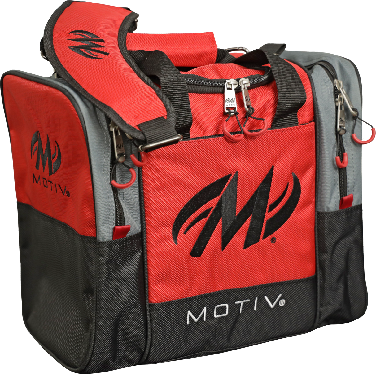 Motiv Shock 1 Ball Single Tote Fire Red Bowling Bag suitcase league tournament play sale discount coupon online pba tour
