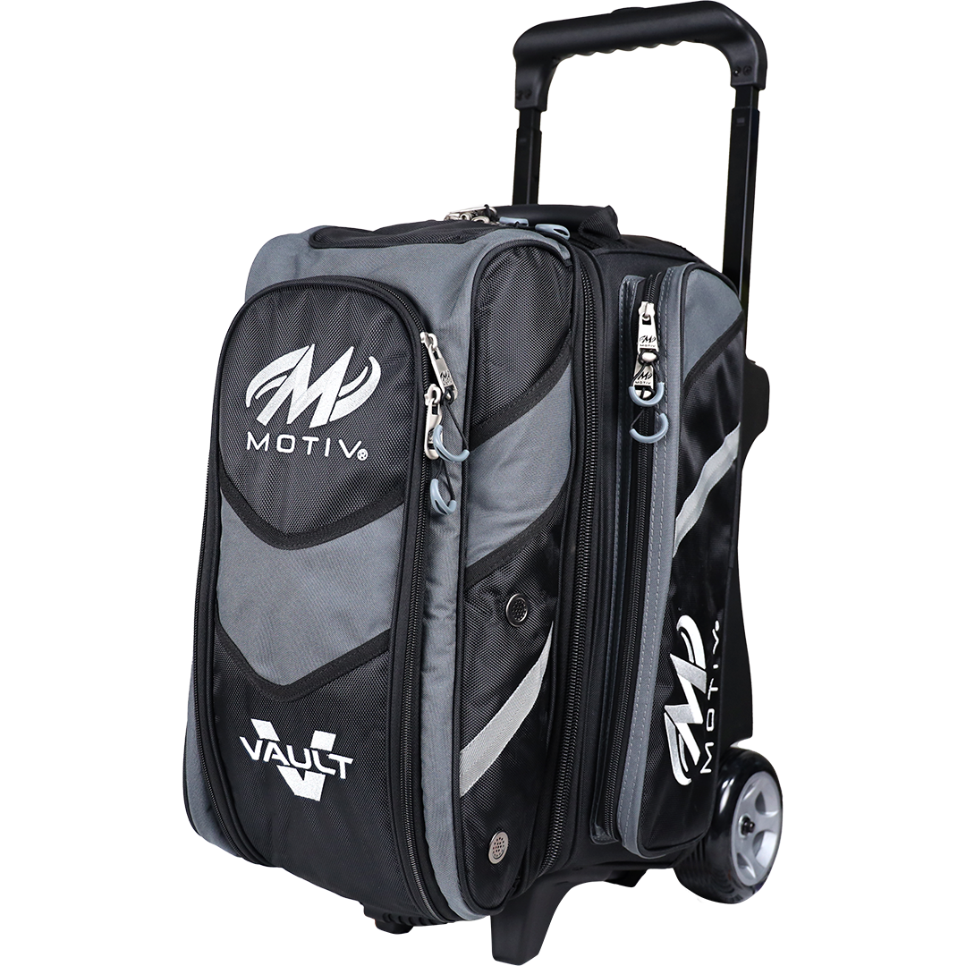Motiv Vault 2 Ball Double Roller Covert Black Bowling Bag – Inside 