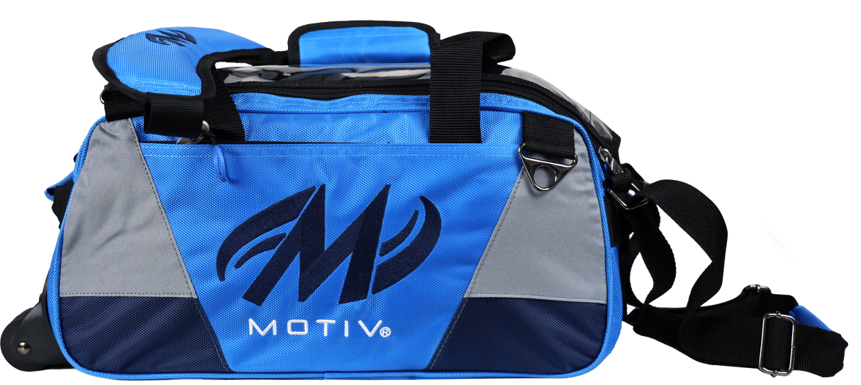 Motiv Ballistix 2 Ball Double Tote Cobalt Blue Bowling Bag suitcase league tournament play sale discount coupon online pba tour