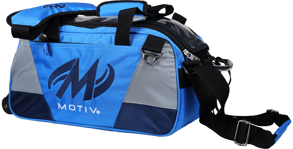 Motiv Ballistix 2 Ball Double Tote Cobalt Blue Bowling Bag suitcase league tournament play sale discount coupon online pba tour