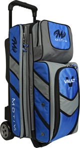 Motiv Vault 3 Ball Triple Roller Cobalt Blue Bowling Bag suitcase league tournament play sale discount coupon online pba tour