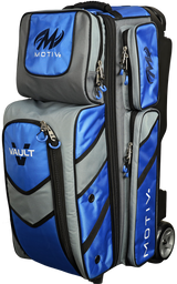 Motiv Vault 3 Ball Triple Roller Cobalt Blue Bowling Bag suitcase league tournament play sale discount coupon online pba tour