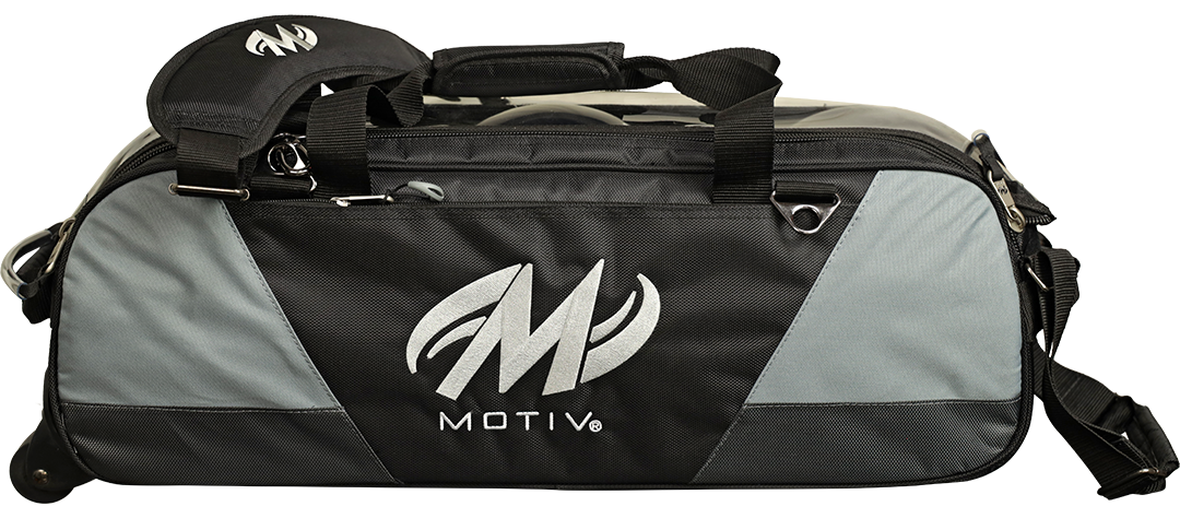 Motiv Ballistix 3 Ball Triple Tote Covert Black Bowling Bag