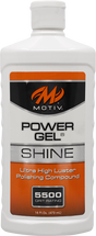 Power Gel SHINE Bowling Ball Polish - 16 oz. Easily buffs off the ball. Formulated with premium ingredients. Can be used to restore the factory finish on polished equipment or adjust box finish to provide more length and backend. Rated to provide a 5500 Grit finish.  Available in a 16oz. squeeze bottle. 