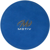 Motiv Disk Shammy Blue Premium leather construction. Highly absorbent shammy removes oil to maximize ball performance. 6" Disk design is easier to hold. Packaged in a zip-lock bag. Hand wash and air dry. inside bowling sale shammy towel for bowlers tournament league