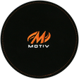 Motiv Disk Shammy Black Premium leather construction. Highly absorbent shammy removes oil to maximize ball performance. 6" Disk design is easier to hold. Packaged in a zip-lock bag. Hand wash and air dry. inside bowling sale shammy towel for bowlers tournament league