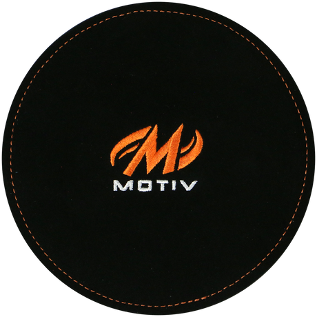 Motiv Disk Shammy Black Premium leather construction. Highly absorbent shammy removes oil to maximize ball performance. 6" Disk design is easier to hold. Packaged in a zip-lock bag. Hand wash and air dry. inside bowling sale shammy towel for bowlers tournament league