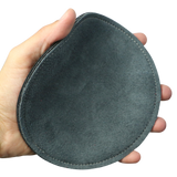 Motiv Disk Shammy Black Premium leather construction. Highly absorbent shammy removes oil to maximize ball performance. 6" Disk design is easier to hold. Packaged in a zip-lock bag. Hand wash and air dry. inside bowling sale shammy towel for bowlers tournament league